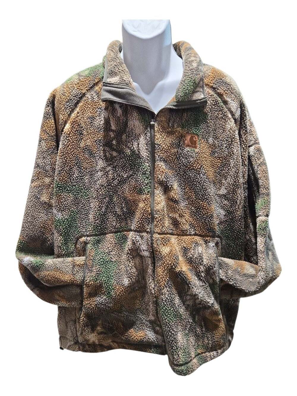 Carhartt Outfitter Series Camo Full-Zip Fleece Sherpa Jacket Size 2XL
